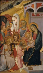 The Adoration of the Magi, ca. 1390 (tempera og gull på tre)